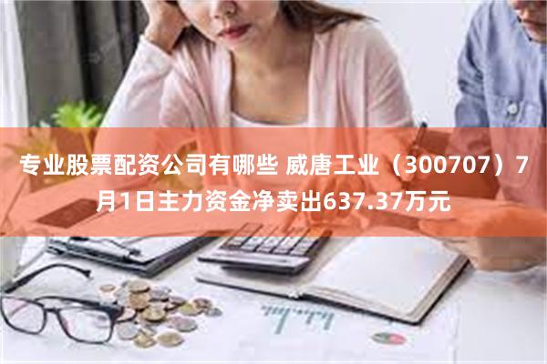 专业股票配资公司有哪些 威唐工业（300707）7月1日主力资金净卖出637.37万元