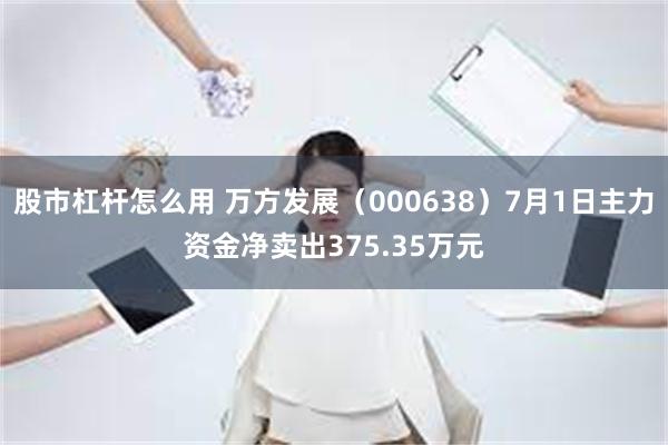 股市杠杆怎么用 万方发展（000638）7月1日主力资金净卖出375.35万元