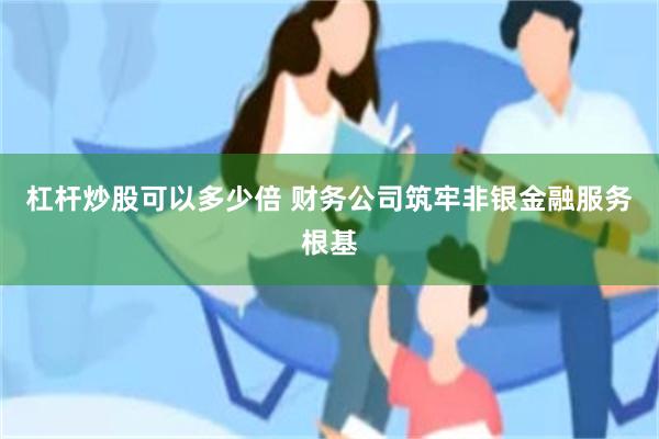 杠杆炒股可以多少倍 财务公司筑牢非银金融服务根基